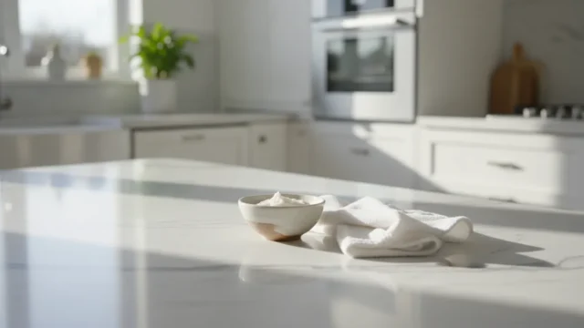 Mutfak tezgahındaki o inatçı lekelerden kurtulmanın yolu meğer mutfağınızdaymış: Tek hamlede pırıl pırıl